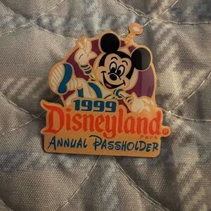 Disney Gold Pin with Mickey Silhouette